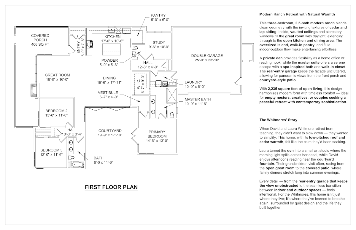 Modern House Floor Plan 1 sample drawing preview