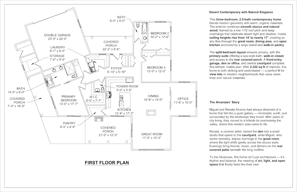 Modern House Floor Plan 2 sample drawing preview